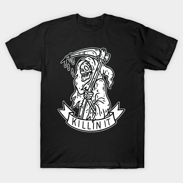 Killin it Grim Reaper T-Shirt by Seven Relics